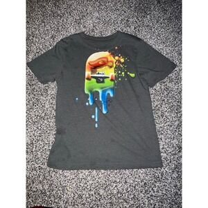 Hawk Boys Gray skateboard short‎ sleeve shirt size 7